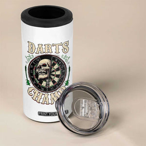 Skull Dartboard Retro Vintage 4 in 1 Can Cooler Tumbler Darts Player Champion Gift TS12 Print Your Wear