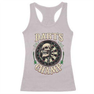 Skull Dartboard Retro Vintage Racerback Tank Top Darts Player Champion Gift TS12 Ice Gray Print Your Wear
