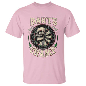 Skull Dartboard Retro Vintage T Shirt Darts Player Champion Gift TS12 Light Pink Print Your Wear