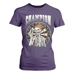 Gothic Skull Dart Master T Shirt For Women Funny Skeleton Dartboard Champion Gift TS12 Purple Print Your Wear