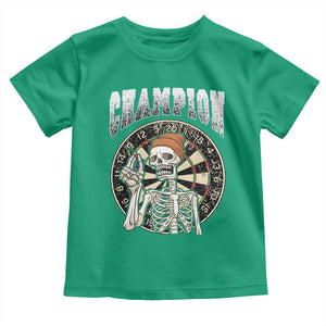 Gothic Skull Dart Master Toddler T Shirt Funny Skeleton Dartboard Champion Gift TS12 Irish Green Print Your Wear