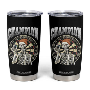 Gothic Skull Dart Master Tumbler Cup Funny Skeleton Dartboard Champion Gift TS12 Black Print Your Wear