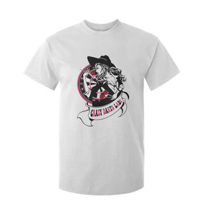 Funny Crazy Darts Lady T Shirt For Kid Coolest Girls Play Darts TS12 White Print Your Wear