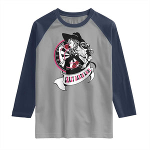 Funny Crazy Darts Lady Raglan Shirt Coolest Girls Play Darts TS12 Sport Gray Navy Print Your Wear