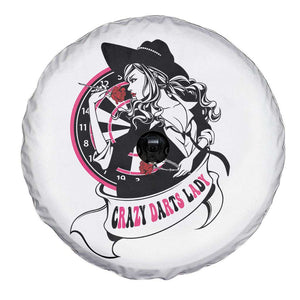 Funny Crazy Darts Lady Spare Tire Cover Coolest Girls Play Darts TS12 Print Your Wear