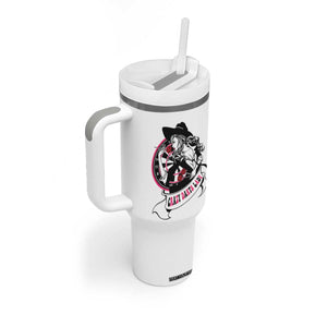 Funny Crazy Darts Lady Tumbler With Handle Coolest Girls Play Darts TS12 Print Your Wear