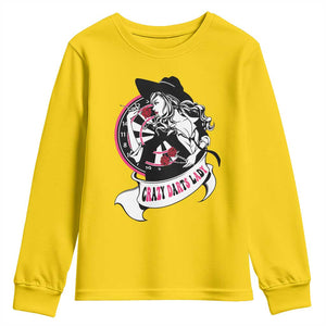 Funny Crazy Darts Lady Youth Sweatshirt Coolest Girls Play Darts TS12 Daisy Print Your Wear
