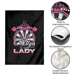 Crazy Darts Lady Garden Flag Funny Pub Game Gift For Women TS12 Print Your Wear