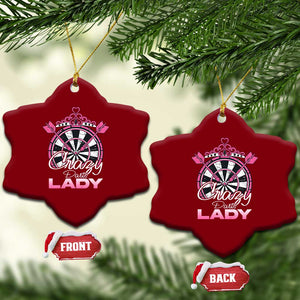 Crazy Darts Lady Ceramic Ornament Funny Pub Game Gift For Women TS12 Print Your Wear