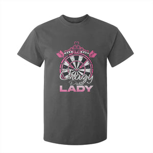 Crazy Darts Lady T Shirt For Kid Funny Pub Game Gift For Women TS12 Dark Heather Print Your Wear