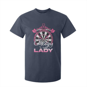 Crazy Darts Lady T Shirt For Kid Funny Pub Game Gift For Women TS12 Navy Print Your Wear