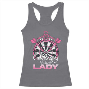 Crazy Darts Lady Racerback Tank Top Funny Pub Game Gift For Women TS12 Charcoal Print Your Wear