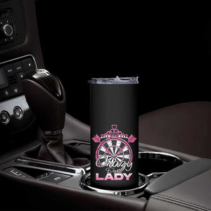 Crazy Darts Lady Skinny Tumbler Funny Pub Game Gift For Women TS12 Print Your Wear