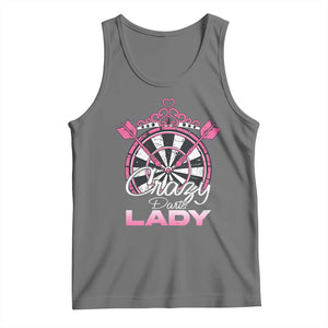 Crazy Darts Lady Tank Top Funny Pub Game Gift For Women TS12 Black Heather Print Your Wear