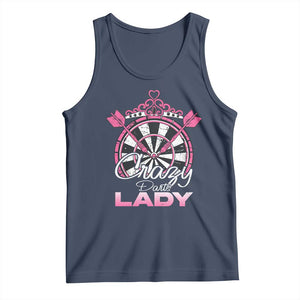 Crazy Darts Lady Tank Top Funny Pub Game Gift For Women TS12 Navy Print Your Wear