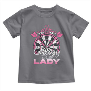 Crazy Darts Lady Toddler T Shirt Funny Pub Game Gift For Women TS12 Charcoal Print Your Wear