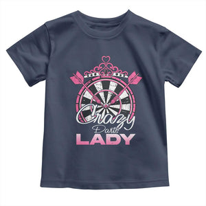 Crazy Darts Lady Toddler T Shirt Funny Pub Game Gift For Women TS12 Navy Print Your Wear