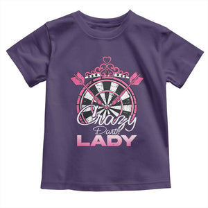 Crazy Darts Lady Toddler T Shirt Funny Pub Game Gift For Women TS12 Purple Print Your Wear