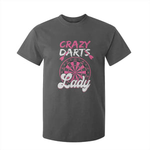 Crazy Darts Lady Bullseye Dart Shooting T Shirt For Kid Female Dartist Gift TS12 Dark Heather Print Your Wear