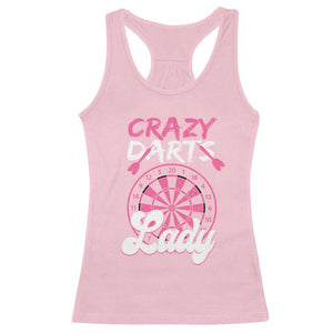Crazy Darts Lady Bullseye Dart Shooting Racerback Tank Top Female Dartist Gift TS12 Light Pink Print Your Wear