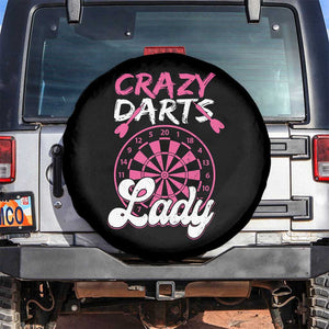Crazy Darts Lady Bullseye Dart Shooting Spare Tire Cover Female Dartist Gift TS12 No hole Black Print Your Wear