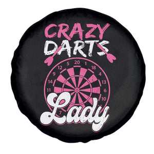Crazy Darts Lady Bullseye Dart Shooting Spare Tire Cover Female Dartist Gift TS12 Print Your Wear