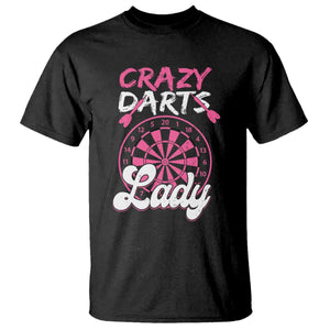 Crazy Darts Lady Bullseye Dart Shooting T Shirt Female Dartist Gift TS12 Black Print Your Wear