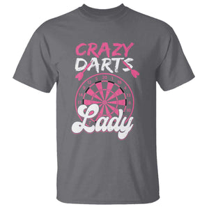 Crazy Darts Lady Bullseye Dart Shooting T Shirt Female Dartist Gift TS12 Charcoal Print Your Wear