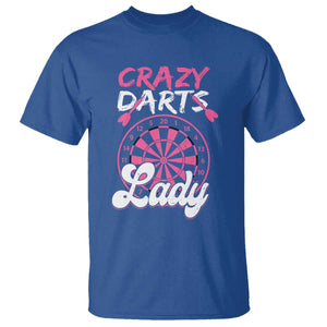 Crazy Darts Lady Bullseye Dart Shooting T Shirt Female Dartist Gift TS12 Royal Blue Print Your Wear