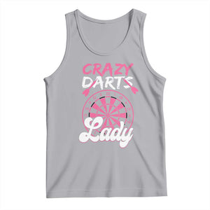 Crazy Darts Lady Bullseye Dart Shooting Tank Top Female Dartist Gift TS12 Athletic Heather Print Your Wear