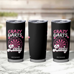 Crazy Darts Lady Bullseye Dart Shooting Tumbler Cup Female Dartist Gift TS12 Print Your Wear