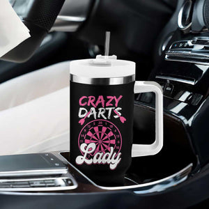 Crazy Darts Lady Bullseye Dart Shooting Tumbler With Handle Female Dartist Gift TS12 Print Your Wear