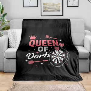 Queen Of Darts Bullseye Shooter Throw Blanket Female Dartist Gift TS12 Print Your Wear