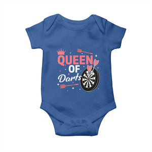 Queen Of Darts Bullseye Shooter Baby Onesie Female Dartist Gift TS12 Royal Blue Print Your Wear