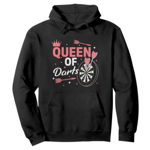 Queen Of Darts Bullseye Shooter Hoodie Female Dartist Gift TS12 Black Print Your Wear