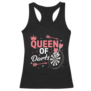 Queen Of Darts Bullseye Shooter Racerback Tank Top Female Dartist Gift TS12 Black Print Your Wear
