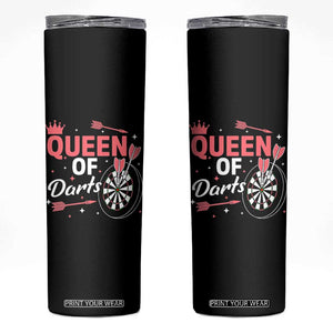 Queen Of Darts Bullseye Shooter Skinny Tumbler Female Dartist Gift TS12 Black Print Your Wear