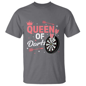 Queen Of Darts Bullseye Shooter T Shirt Female Dartist Gift TS12 Charcoal Print Your Wear