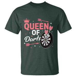 Queen Of Darts Bullseye Shooter T Shirt Female Dartist Gift TS12 Dark Forest Green Print Your Wear