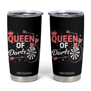 Queen Of Darts Bullseye Shooter Tumbler Cup Female Dartist Gift TS12 Black Print Your Wear