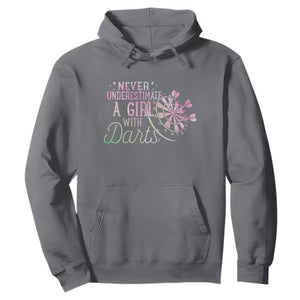 Never Underestimate A Girl With Dart Hoodie Sports Lover Gift TS12 Charcoal Print Your Wear