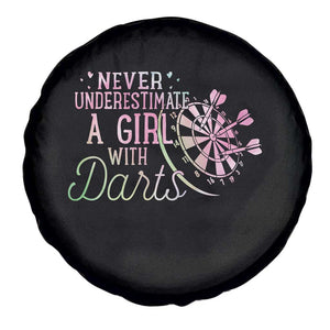 Never Underestimate A Girl With Dart Spare Tire Cover Sports Lover Gift TS12 Print Your Wear