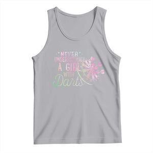 Never Underestimate A Girl With Dart Tank Top Sports Lover Gift TS12 Athletic Heather Print Your Wear