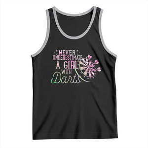Never Underestimate A Girl With Dart Tank Top Sports Lover Gift TS12 Black Athletic Heather Print Your Wear