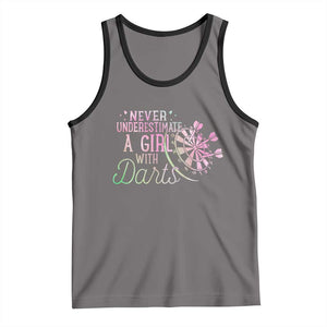 Never Underestimate A Girl With Dart Tank Top Sports Lover Gift TS12 Deep Heather Black Print Your Wear