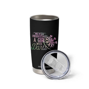 Never Underestimate A Girl With Dart Tumbler Cup Sports Lover Gift TS12 Print Your Wear