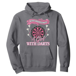 Never Underestimate A Girl Dart Player Gift Idea Hoodie TS12 Charcoal Print Your Wear