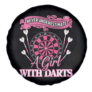 Never Underestimate A Girl Dart Player Gift Idea Spare Tire Cover TS12 Print Your Wear