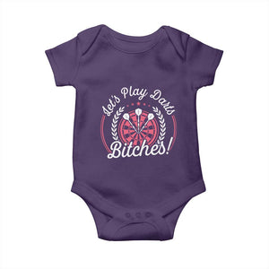 Lets Play Darts Bitches Baby Onesie Funny Female Dartist Gift TS12 Purple Print Your Wear