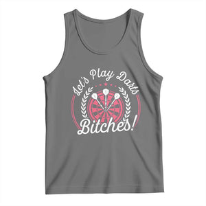 Lets Play Darts Bitches Tank Top Funny Female Dartist Gift TS12 Black Heather Print Your Wear